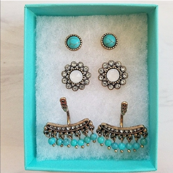 LAST 1!⭐️4pair-in-1 Multifunction Crystal Earrings - Picture 2 of 8